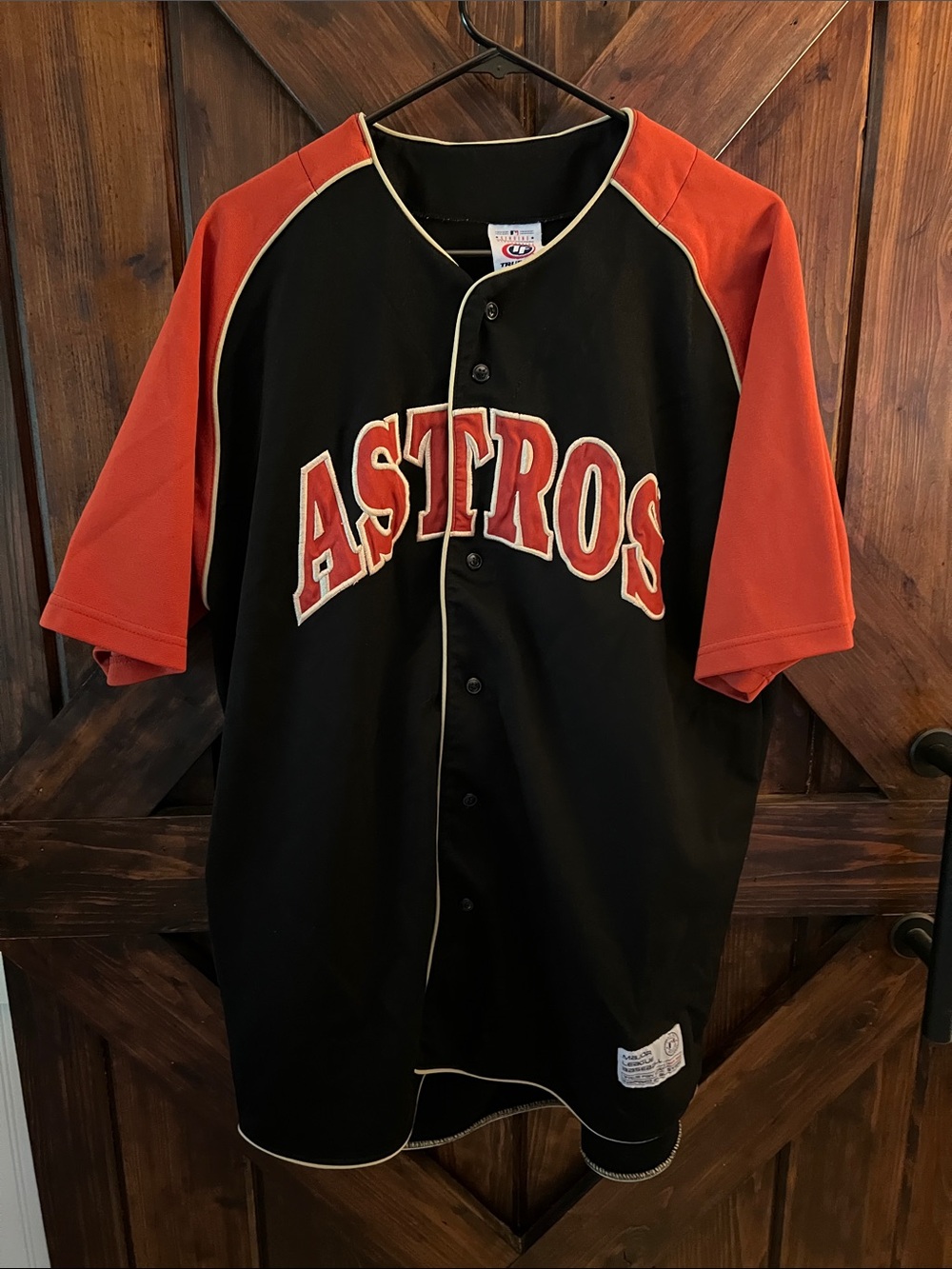Astros Black & Orange Button-Up Jersey